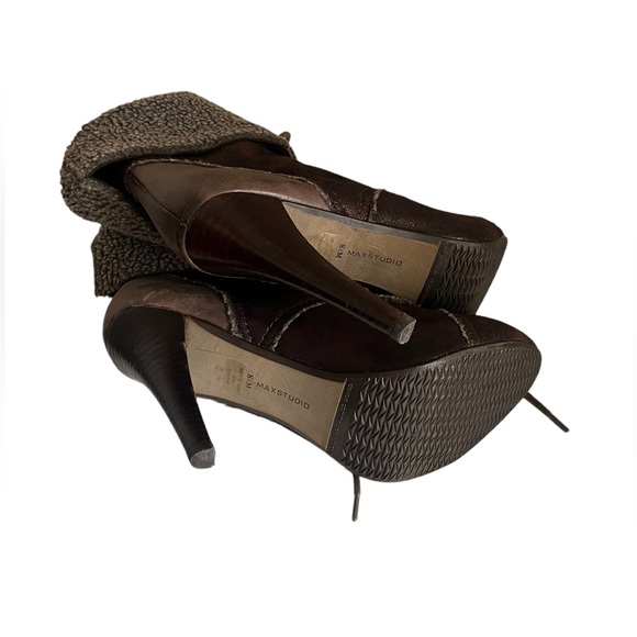 MAX STUDIO Bootie/Mid-Calf Boot Faux Shearling - Picture 14 of 15